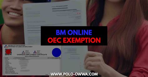 bmonline ph oec exemption|bm online oec exemption 2022.